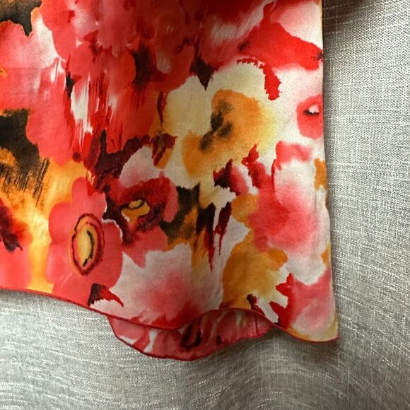 2/$30 Serenade Colorful Floral Blouse Top Size 2X 3D Rosettes Office Boho Modest - Picture 4 of 10